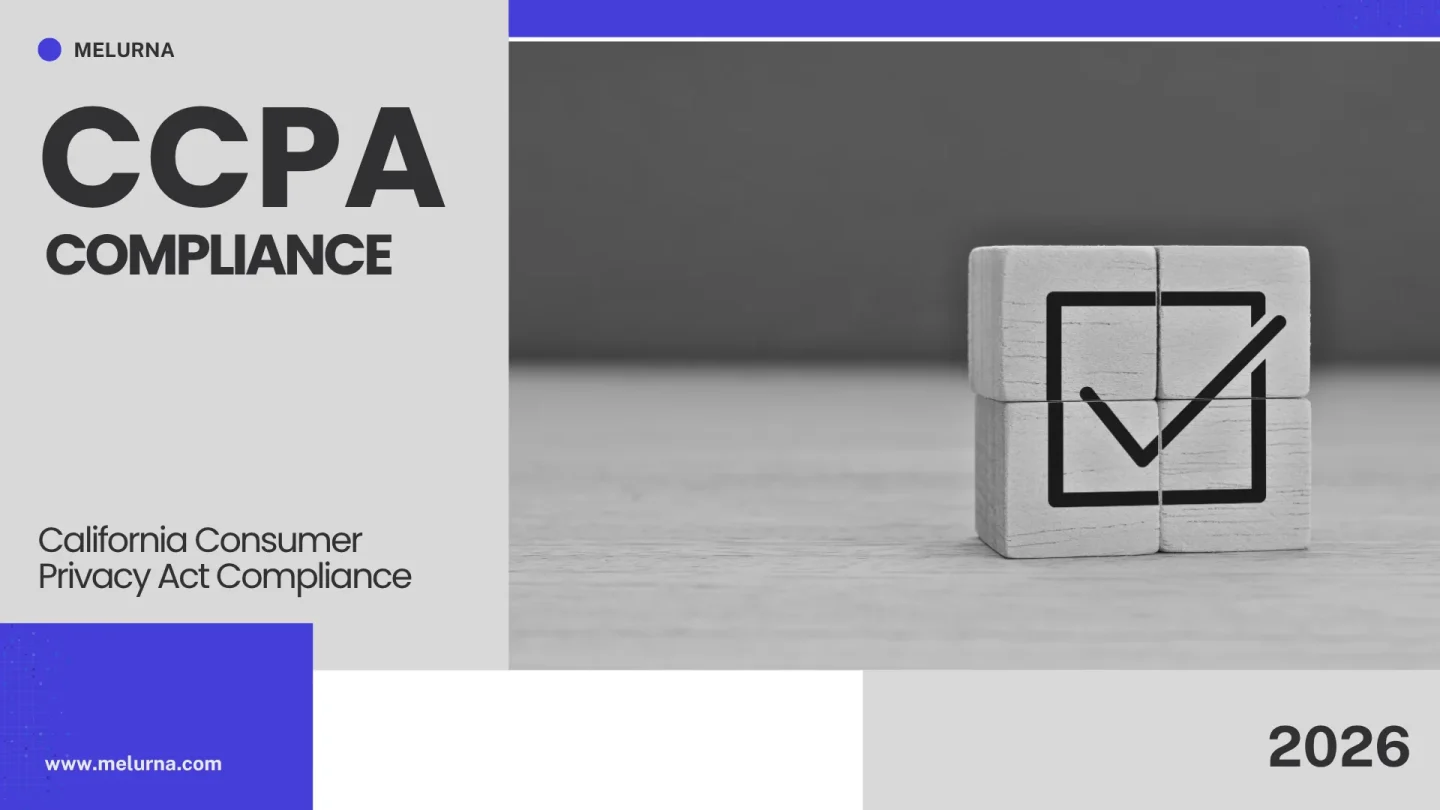 cover for the 2026 CCPA Compliance Guide with the title on the left and a wooden block checklist with a checkmark on the right.