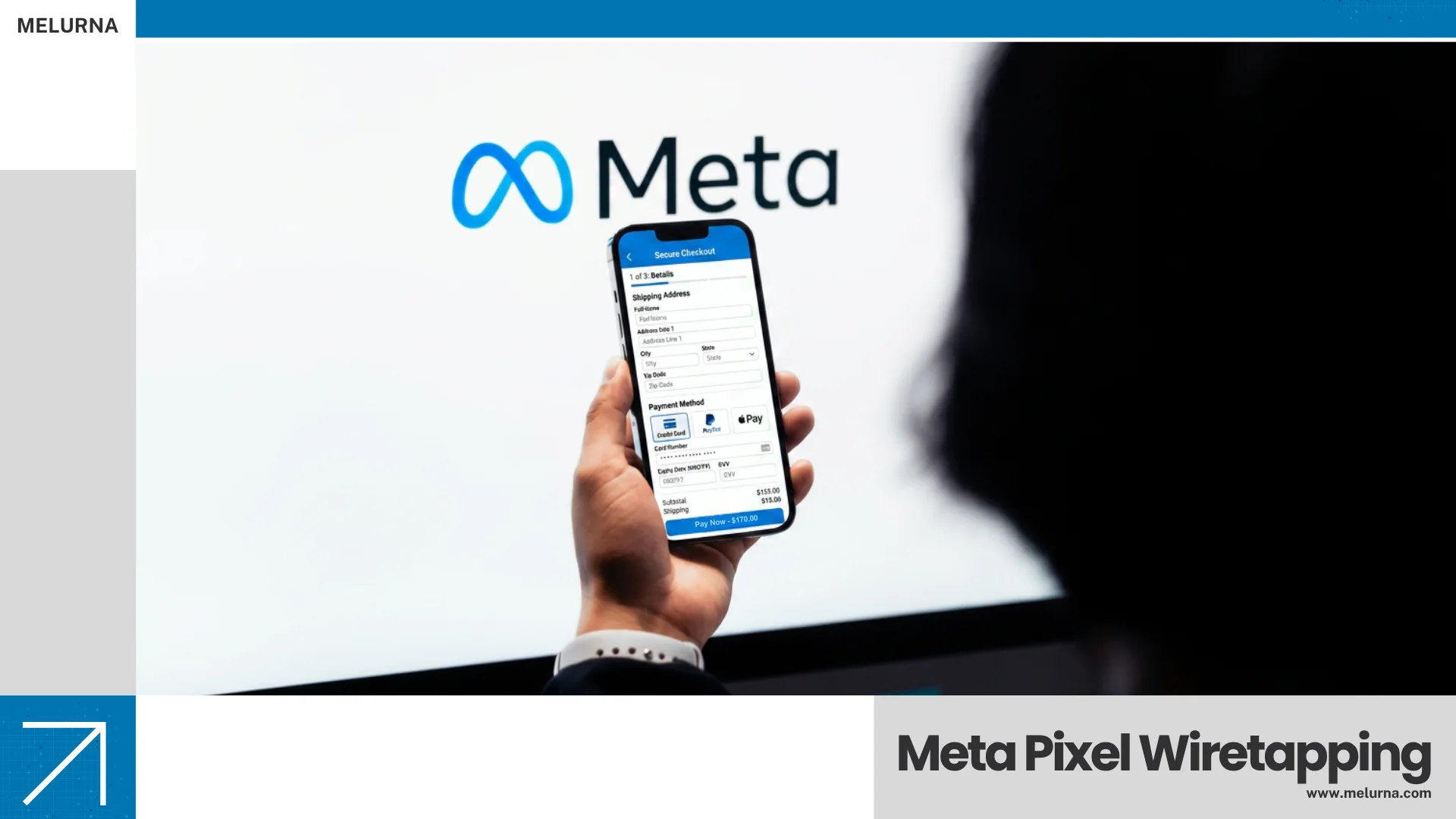 Meta Pixel wiretap exposure illustrating tracking of checkout data and privacy risks
