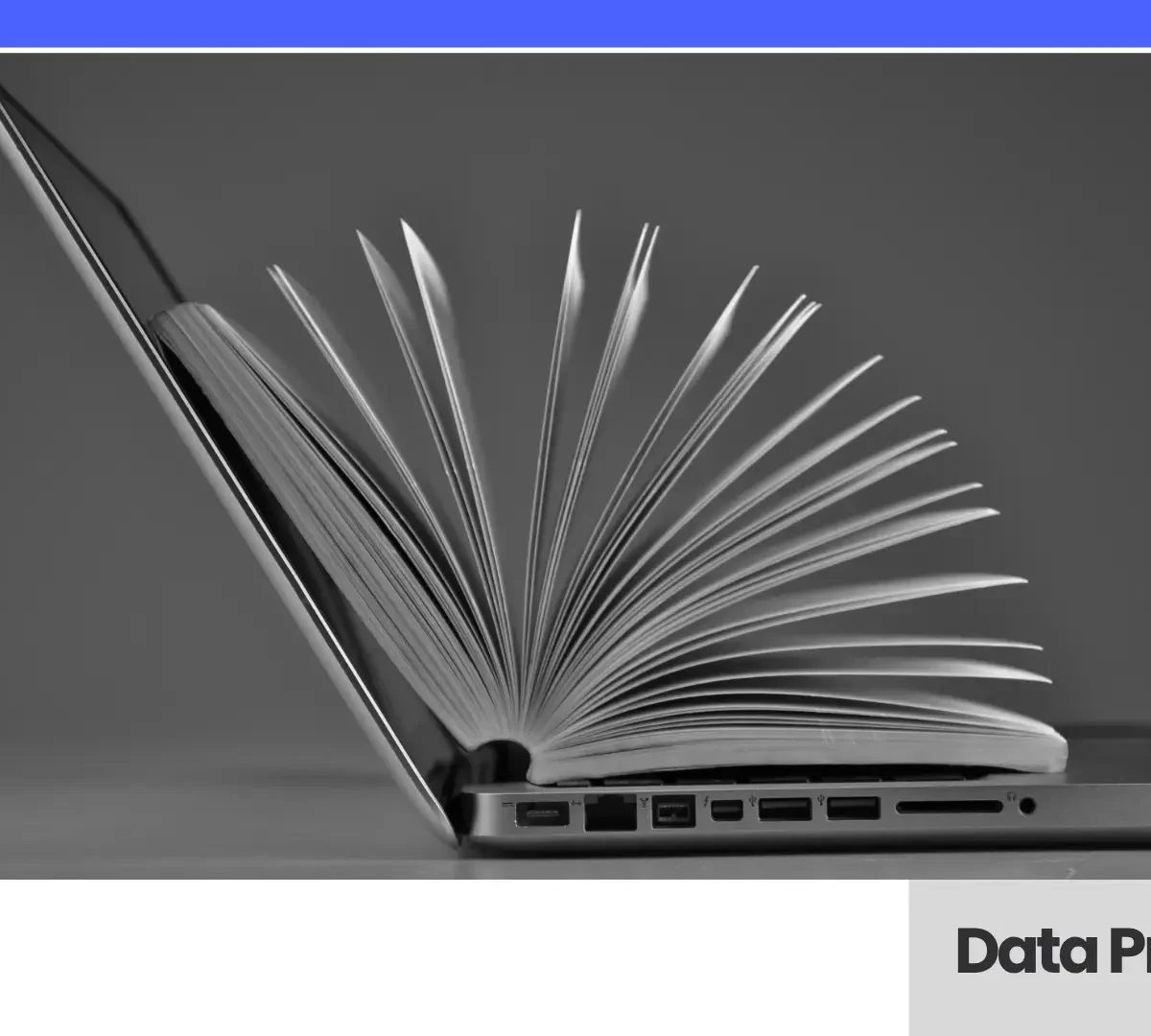 Book opening over a laptop, with “Data Privacy Risk” title and 2026 branding.